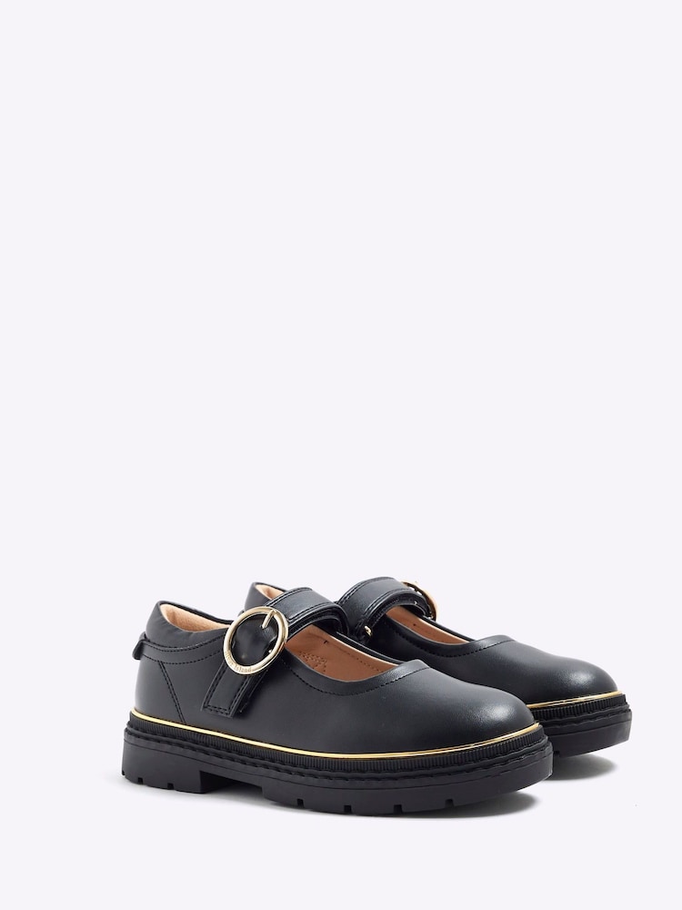 River Island Girls Oval Buckle Mary Jane Shoes - Bild 2 von 5 River Island Girls Oval Buckle Mary Jane Shoes - Bild 2 von 5