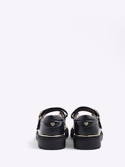 River Island Black Girls Oval Buckle Mary Jane Shoes - Image 3 of 5