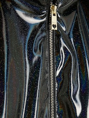 River Island Black Girls Glitter Rainmac Coat - Image 5 of 5