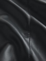 Nothing Ordinary Black Faux Leather Knee Length Bermuda Shorts - Image 9 of 10