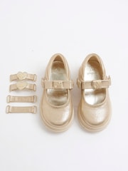 River Island Gold Girls Multi Strap Mary Jane Shoes - Image 3 of 6