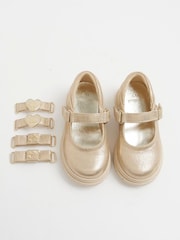 River Island Gold Girls Multi Strap Mary Jane Shoes - Image 4 of 6