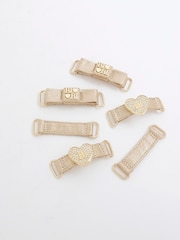 River Island Gold Girls Multi Strap Mary Jane Shoes - Image 6 of 6