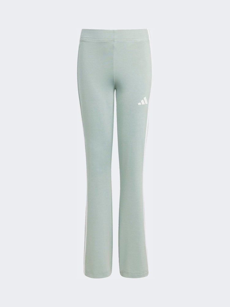 adidas Green Train Essentials 3-Stripes Flared Leggings - Image 7 of 7 adidas Green Train Essentials 3-Stripes Flared Leggings - Image 7 of 7