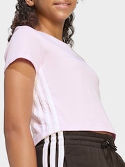 أرجواني - تيشرت أطفال Essentials بثلاث خطوط من adidas - صورة 5 من 6