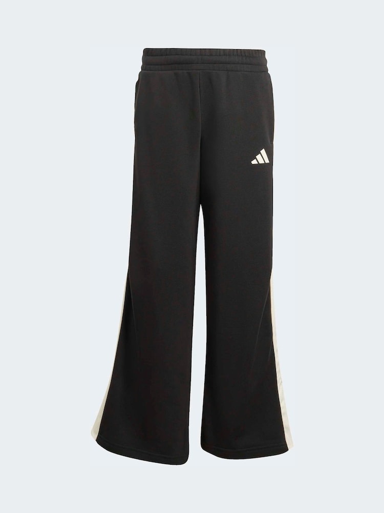 adidas Black Stadium Wide Leg Trousers - Image 6 of 6