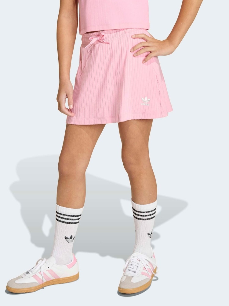 adidas Originals Pink Rib Skirt - Image 1 of 6