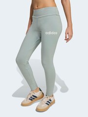 adidas Green Essentials Linear Kids Leggings - Image 1 of 6