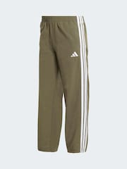 adidas Green 3-Stripes Woven Wide Leg Joggers - Image 6 of 6