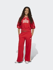 adidas Red Stadium Wide Leg Trousers - Image 3 of 6