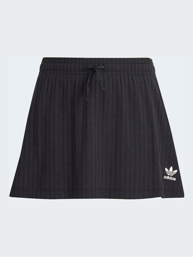 adidas Originals Black Rib Skirt - Image 6 of 6