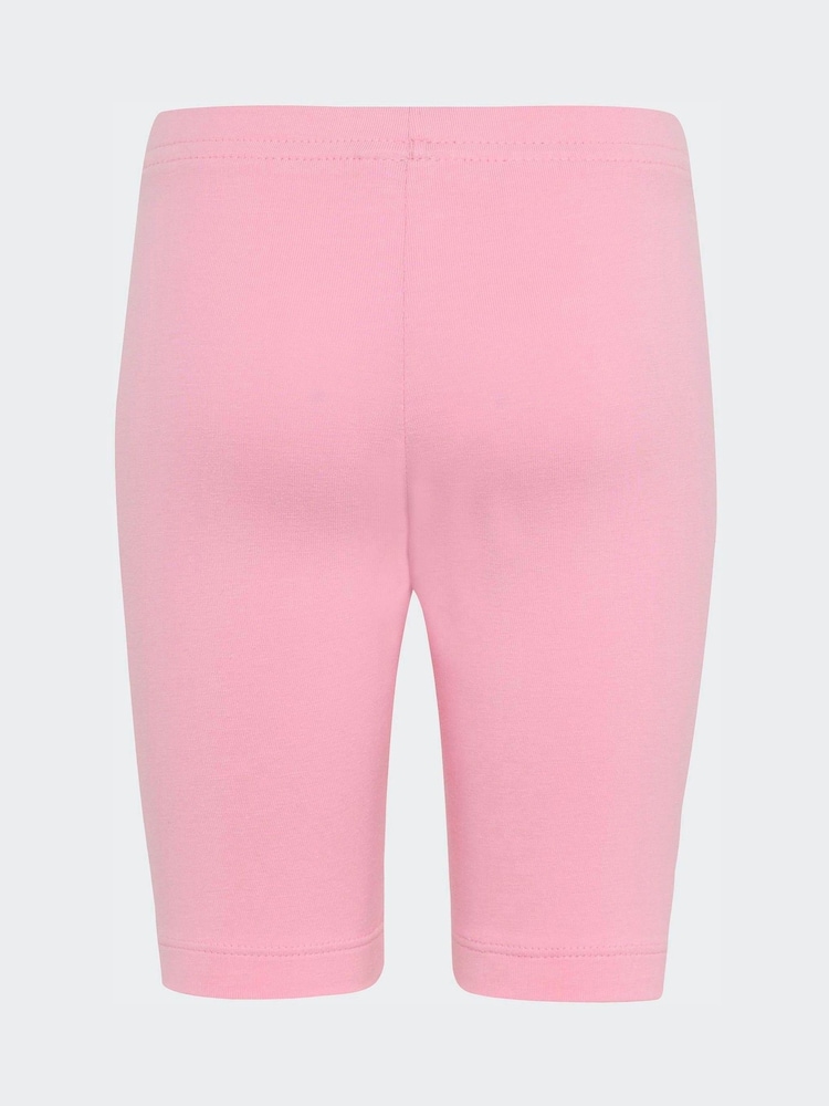 adidas Originals Pink Oversized T-Shirt and Cycling Shorts Little Kids Set - Image 10 of 10