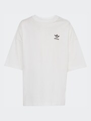 adidas Originals Pink Oversized T-Shirt and Cycling Shorts Little Kids Set - Image 7 of 10