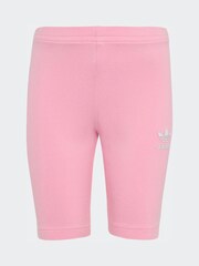 adidas Originals Pink Oversized T-Shirt and Cycling Shorts Little Kids Set - Image 9 of 10