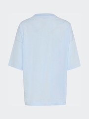 adidas Originals Blue Oversized T-Shirt and Cycling Shorts Little Kids Set - Image 8 of 10