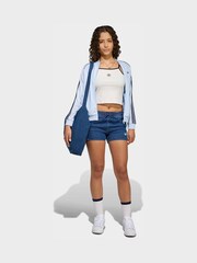 לבן - adidas Originals Mini Rib Crop Vest Top - תמונה 3 מתוך 6