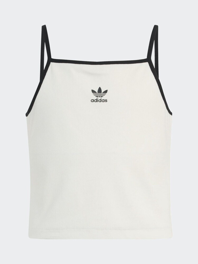 לבן - adidas Originals Mini Rib Crop Vest Top - תמונה 6 מתוך 6 לבן - adidas Originals Mini Rib Crop Vest Top - תמונה 6 מתוך 6