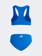 adidas Blue Glitter Little Kids Bikini Set - Image 2 of 5