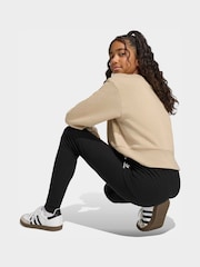 adidas Originals Black Mid Waist Mini Rib Leggings - Image 3 of 5