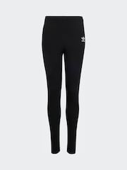 adidas Originals Black Mid Waist Mini Rib Leggings - Image 5 of 5