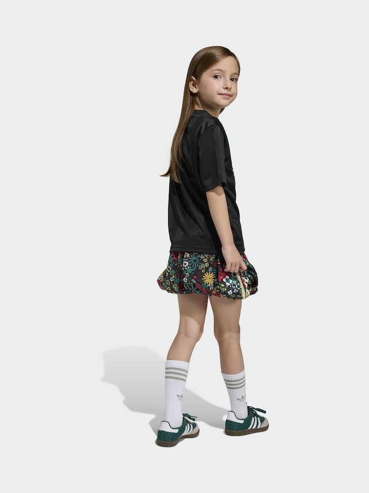 adidas Originals Black Liberty London T-Shirt and Skirt Little Kids Set - Image 2 of 8