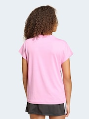 adidas Pink V-Neck Climacool T-Shirt - Image 2 of 6