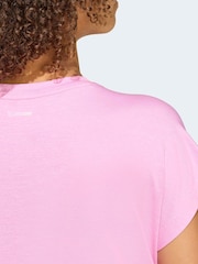 adidas Pink V-Neck Climacool T-Shirt - Image 5 of 6