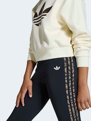 adidas Originals Black Animal 3-Stripes Leggings - Image 4 of 6