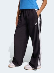 adidas Black 3-Stripes Woven Wide Leg Joggers - Image 1 of 6