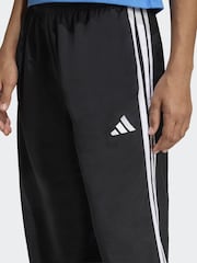 adidas Black 3-Stripes Woven Wide Leg Joggers - Image 5 of 6