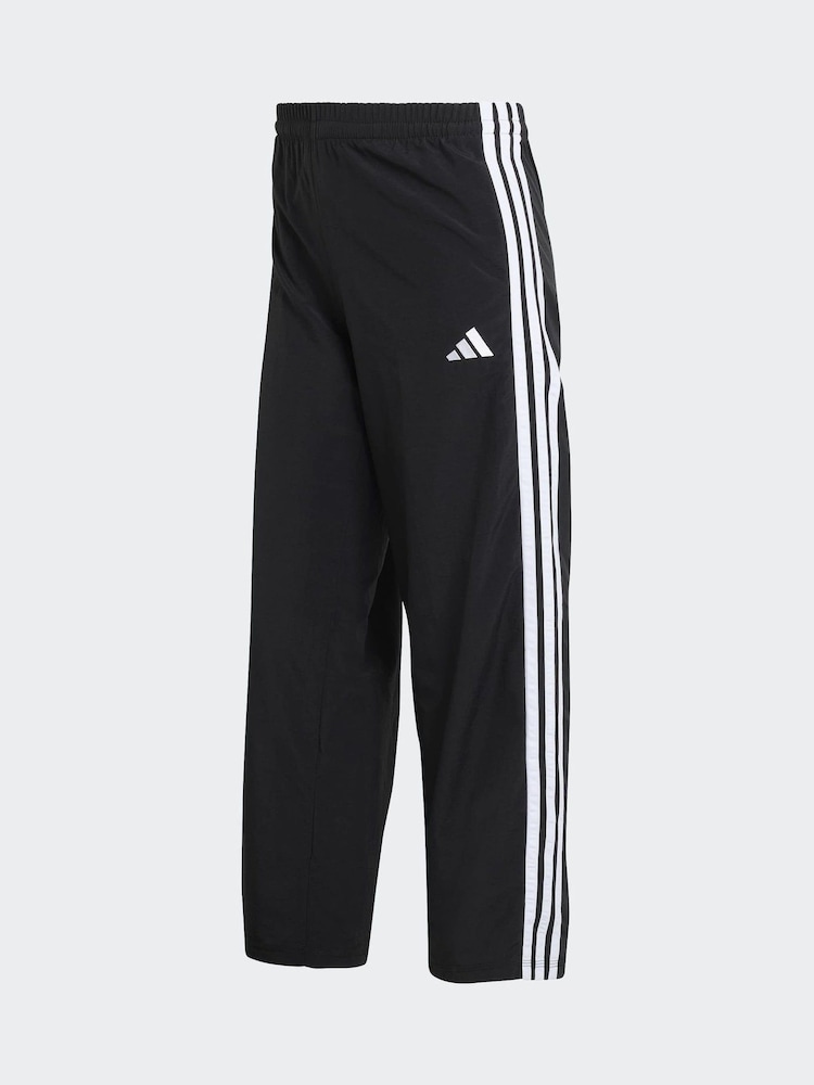 adidas Black 3-Stripes Woven Wide Leg Joggers - Image 6 of 6