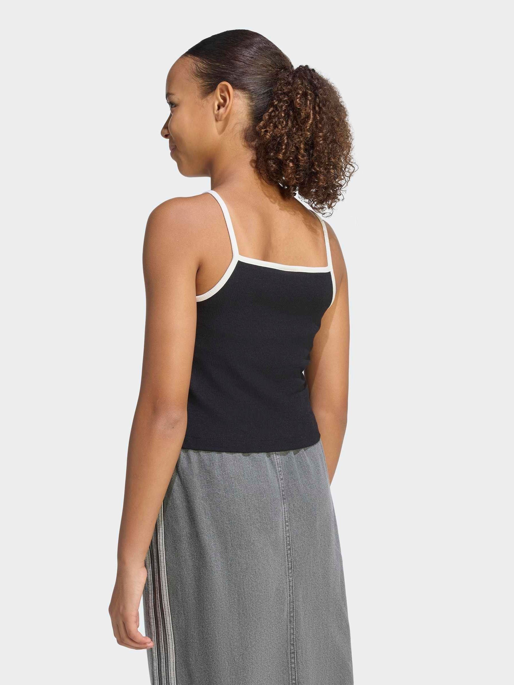 Buy adidas Originals Black Mini Rib Crop Vest Top from Next USA
