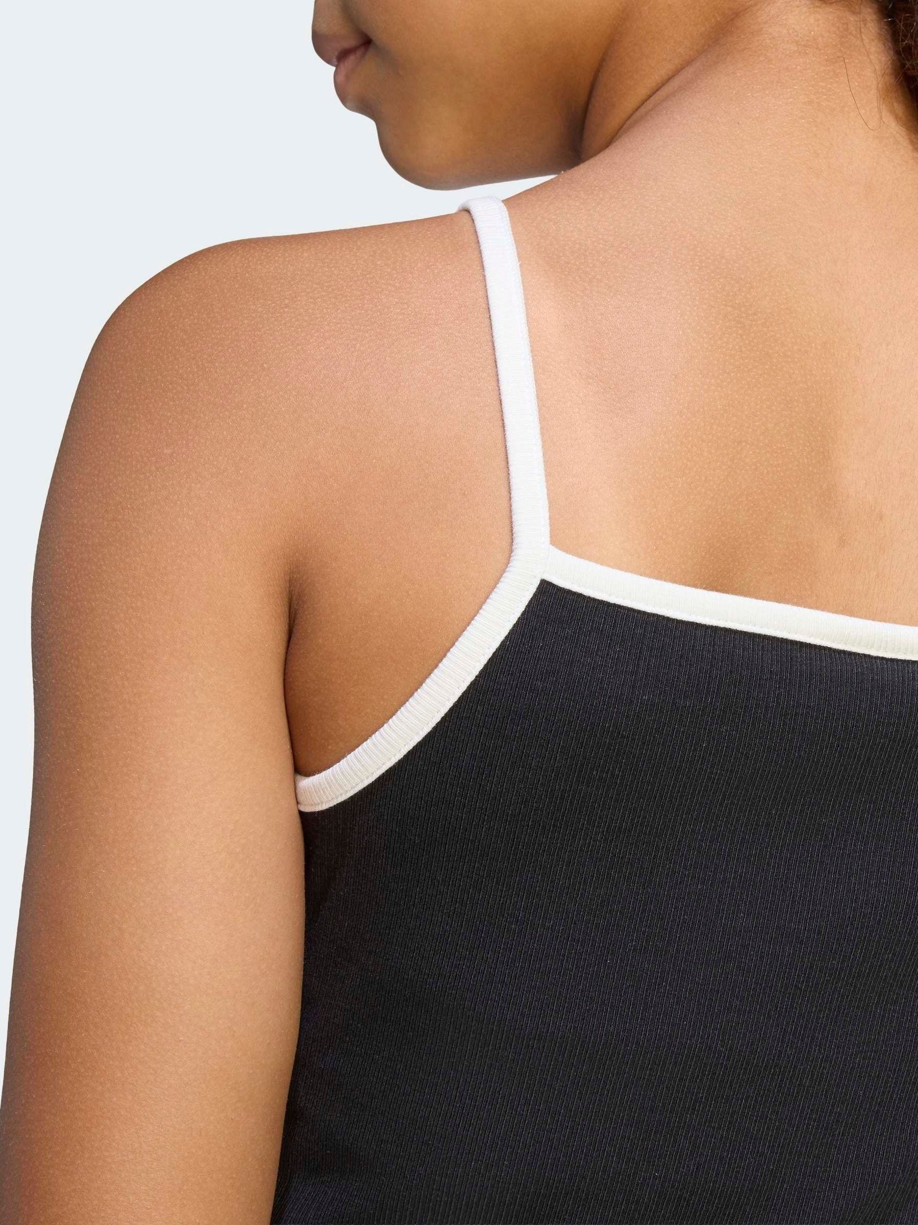 Buy adidas Originals Black Mini Rib Crop Vest Top from Next USA