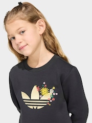 adidas Originals Black Liberty London Sweatshirt and Joggers Little Kids Set - Image 5 of 8