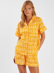 Accessorize Pineapple Print Short Pyjamas Set - صورة 1 من 4