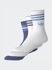 Mavi/Yaşıl - Ekipaj - Adidas Original Üç Zolaqlı Corablar 3 Cütlər - 8şəkildən 7 şəkil