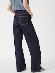 Hush Blue Short Rowan Welt Pocket Flared Jeans - Image 3 of 5