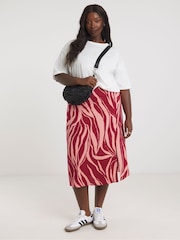 Rosa - Simply Be Side Split Midi Skirt - Imagen 1 de 4
