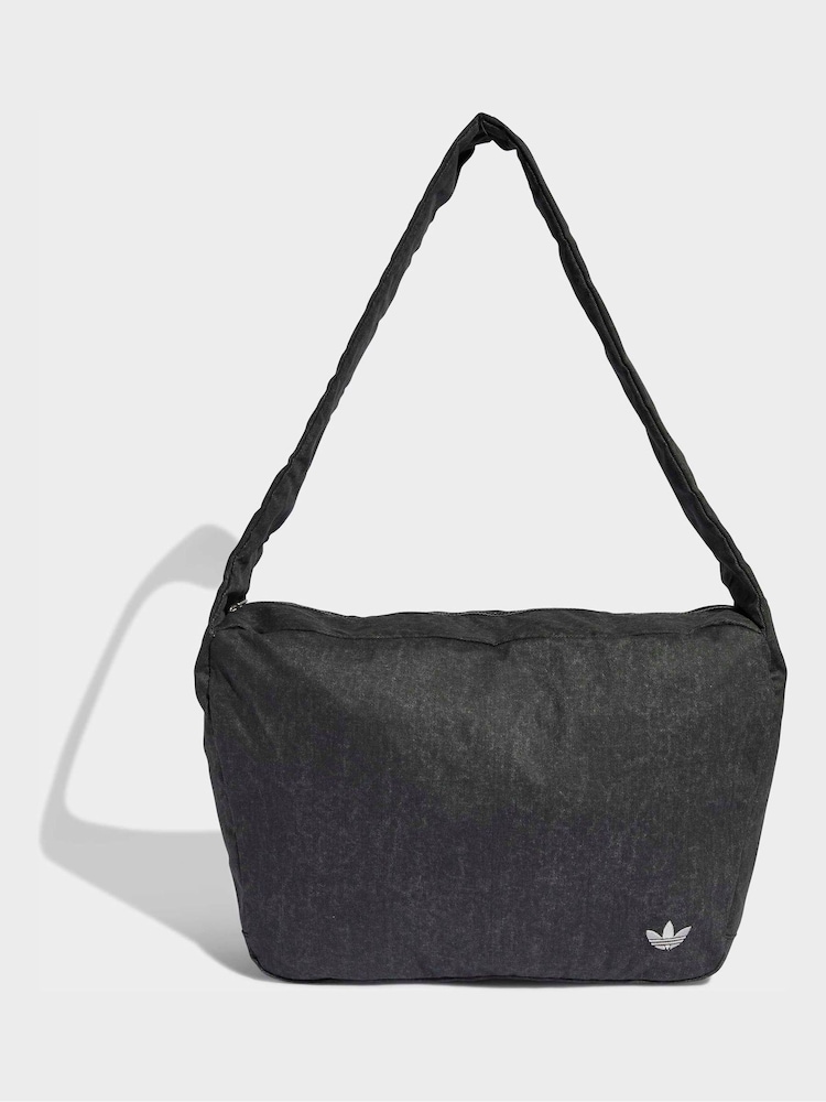 adidas Originals Black Washed Denim Shopper Bag - Image 2 of 6