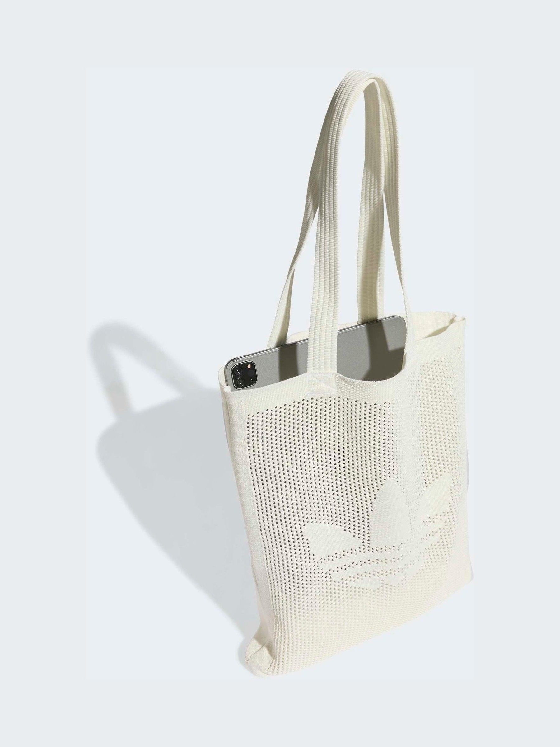 Buy adidas Originals White Crochet Tote Bag from Next USA
