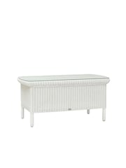 Laura Ashley White Wash Rattan Coffee Table - Image 2 of 2