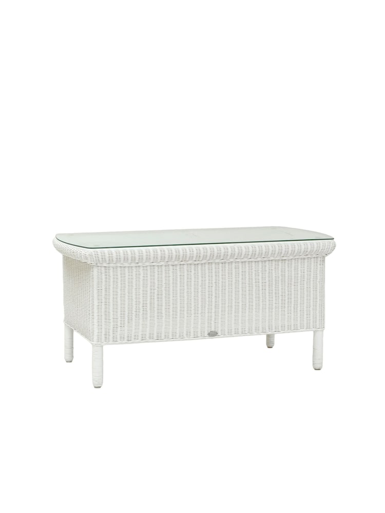 Laura Ashley White Wash Rattan Coffee Table - Image 2 of 2