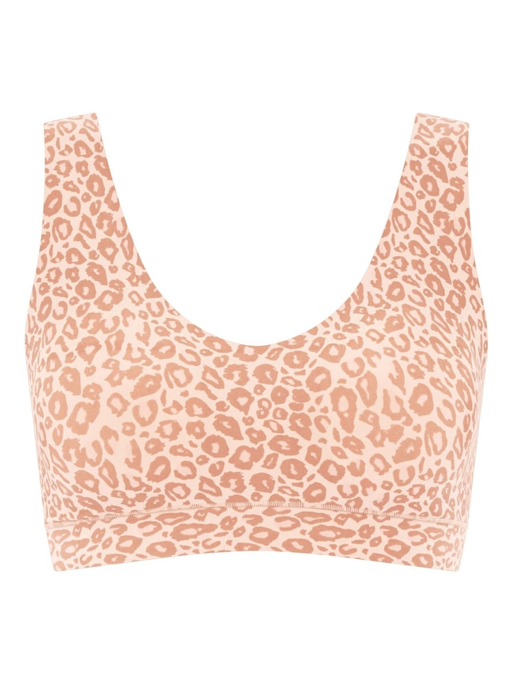 Chantelle Animal Print Soft Stretch Seamless V-Neck Padded Crop Top - Imagen 3 de 3 Chantelle Animal Print Soft Stretch Seamless V-Neck Padded Crop Top - Imagen 3 de 3