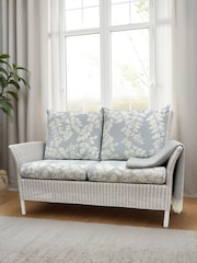 Laura Ashley White Wash Wilton Indoor Rattan Sofa - Image 1 of 2