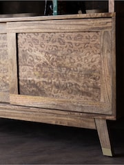 Rockett St George Mango Wood Leopard Print Shelving Unit - Image 3 of 7