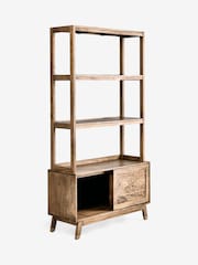 Rockett St George Mango Wood Leopard Print Shelving Unit - Image 6 of 7