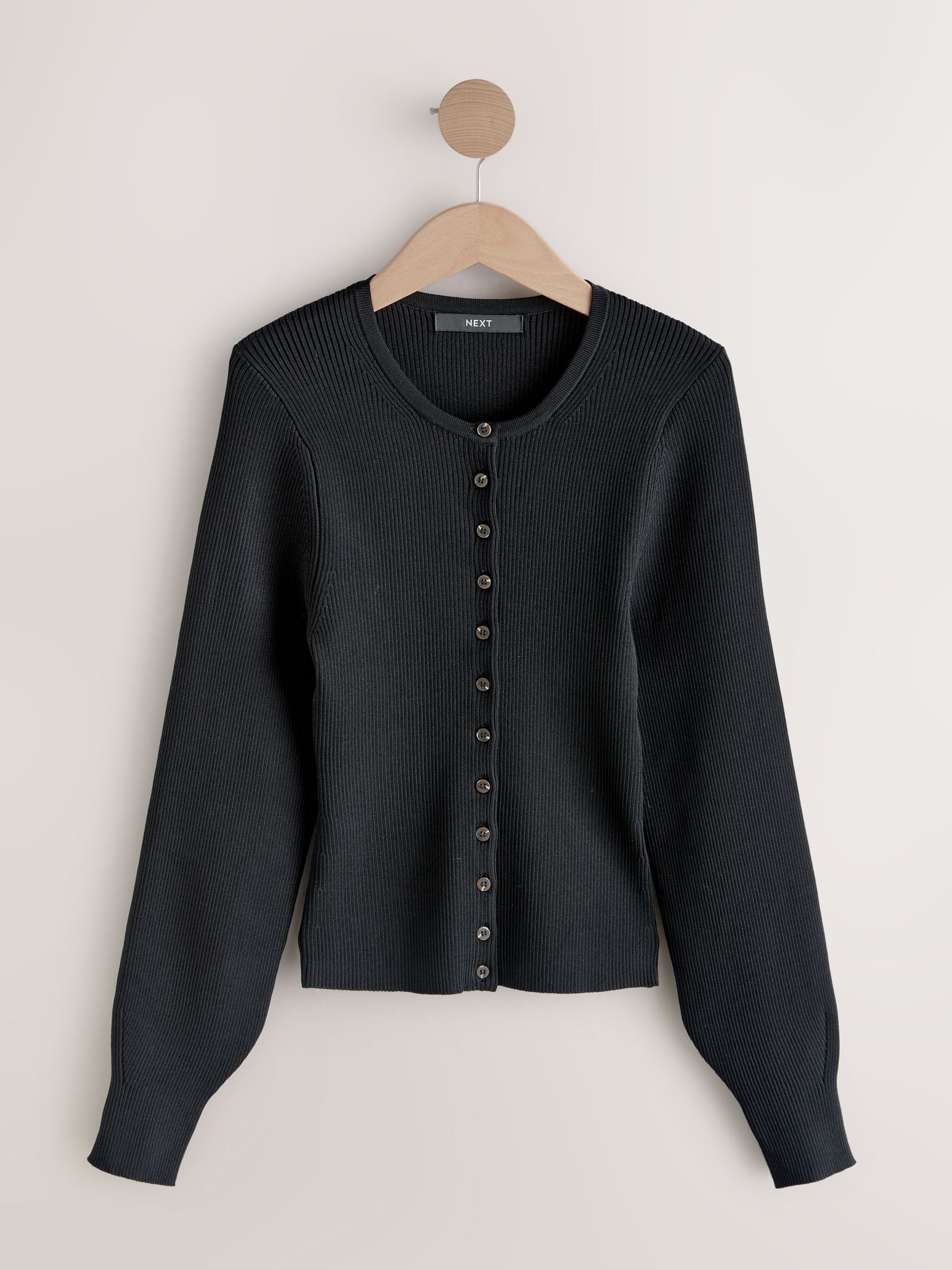 トップス mame 2019AW Volume Sleeve Knit Cardigan Buy Black Ribbed Volume Sleeve Knitted Cardigan from the Next UK