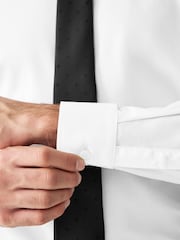 White /Black Slim Fit Occasion Shirt And Tie Set - Image 6 of 9