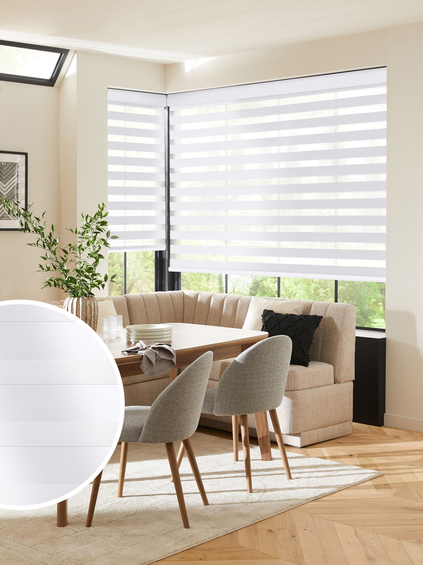 Buy White Levina Made to Measure Day and Night Blind from the Next