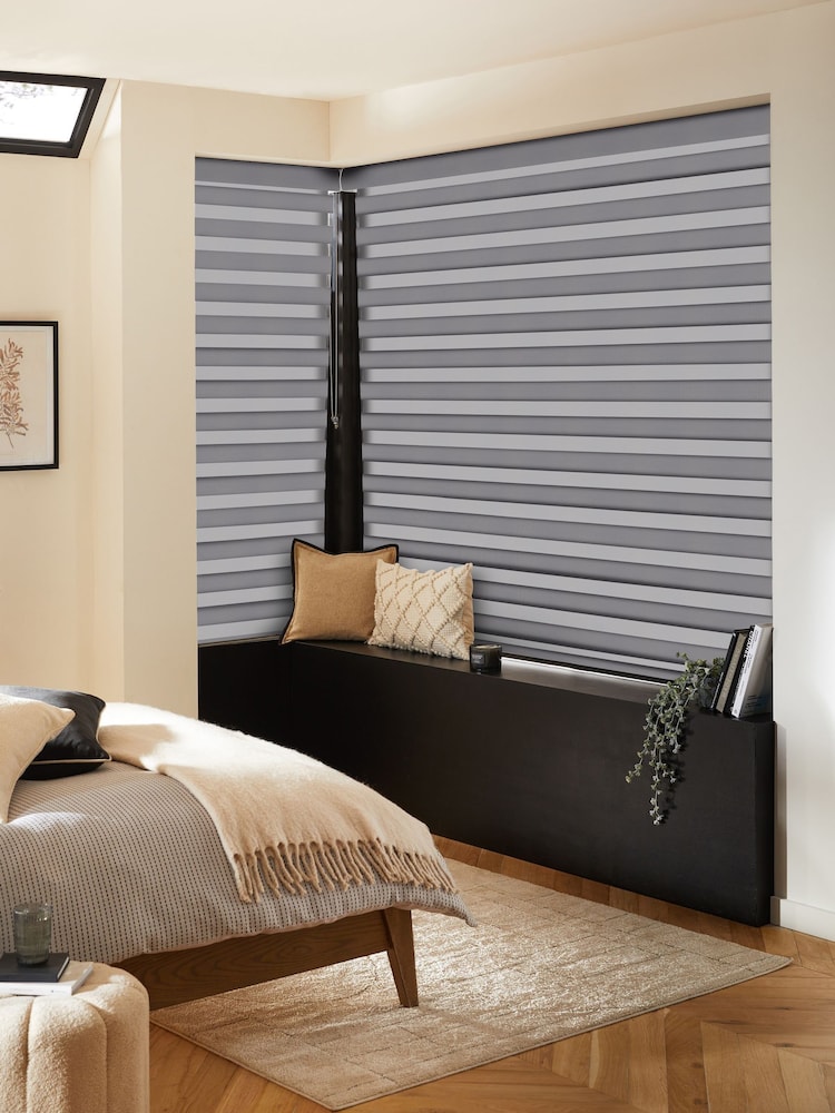 Grey Kite Blackout Made to Measure Day and Night Blind - Image 1 of 8